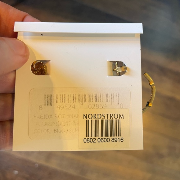 Freida Rothman Best Selling Pave Arrow Hoop Earrings, NWOT - Picture 9 of 9